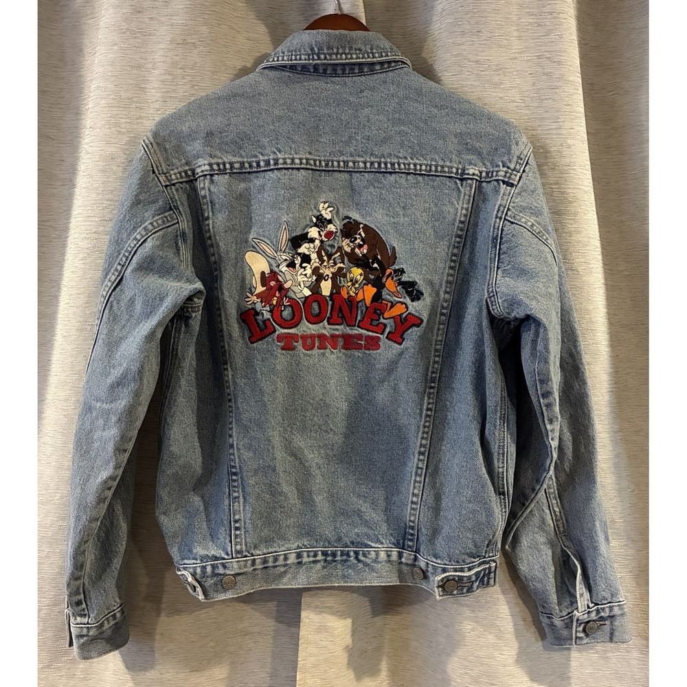 Looney Tunes Vintage‎ Jean Jacket Adult XS 1997 Warner Bros Studio Store